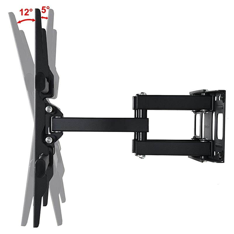 MW380B5 Full Motion Articulating TV Wall Mount Bracket for Most 3770 LED LCD Plasma HDTV Up to 125 lbs with VESA 684x400 600x400 400x400 150x100mm Dual Arm Pulls Out Up to 14 AW9