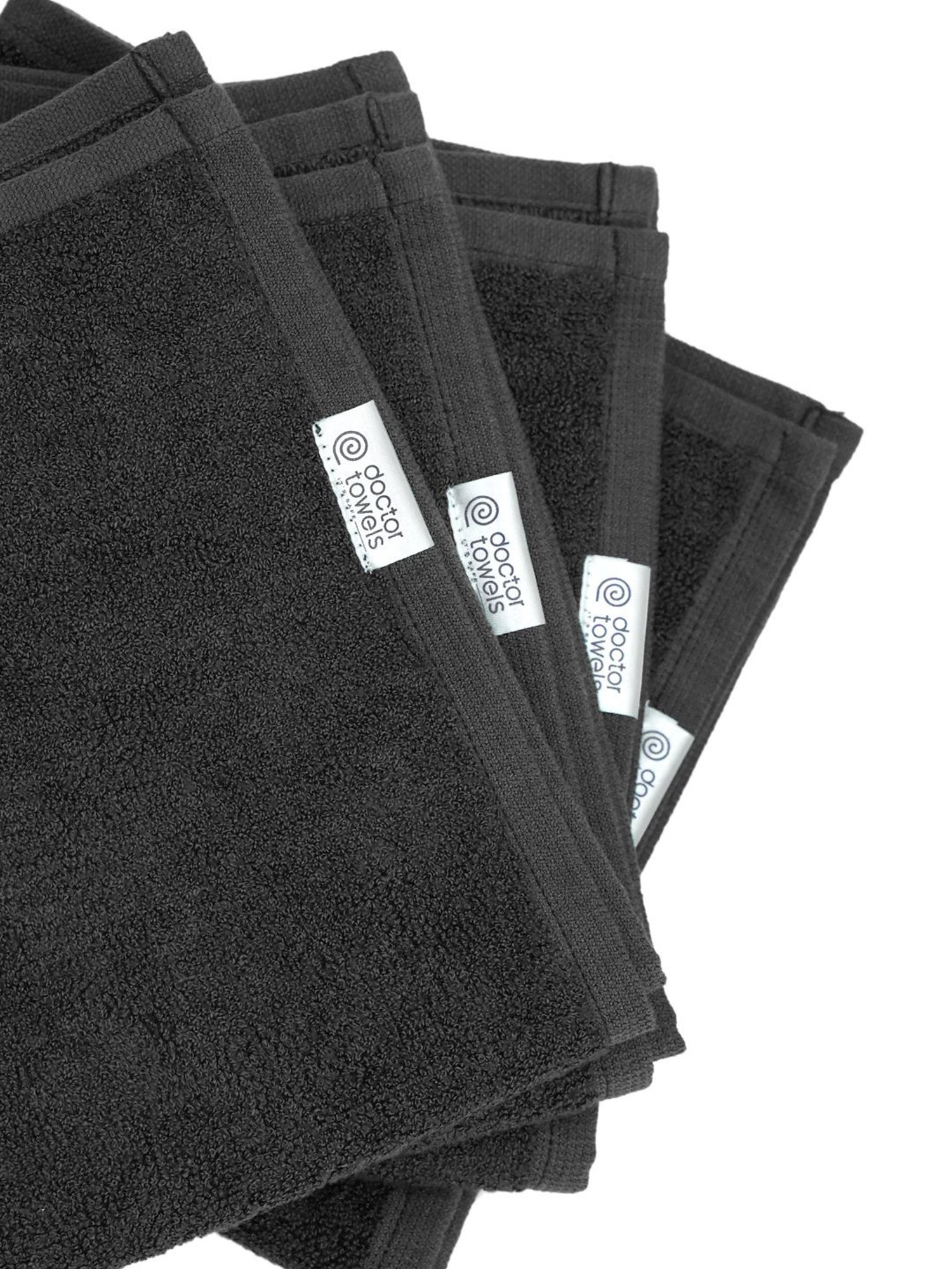 Doctor Towels Banana X Cotton Dark Grey 550 GSM Viscose Face Towel (Set of 4)