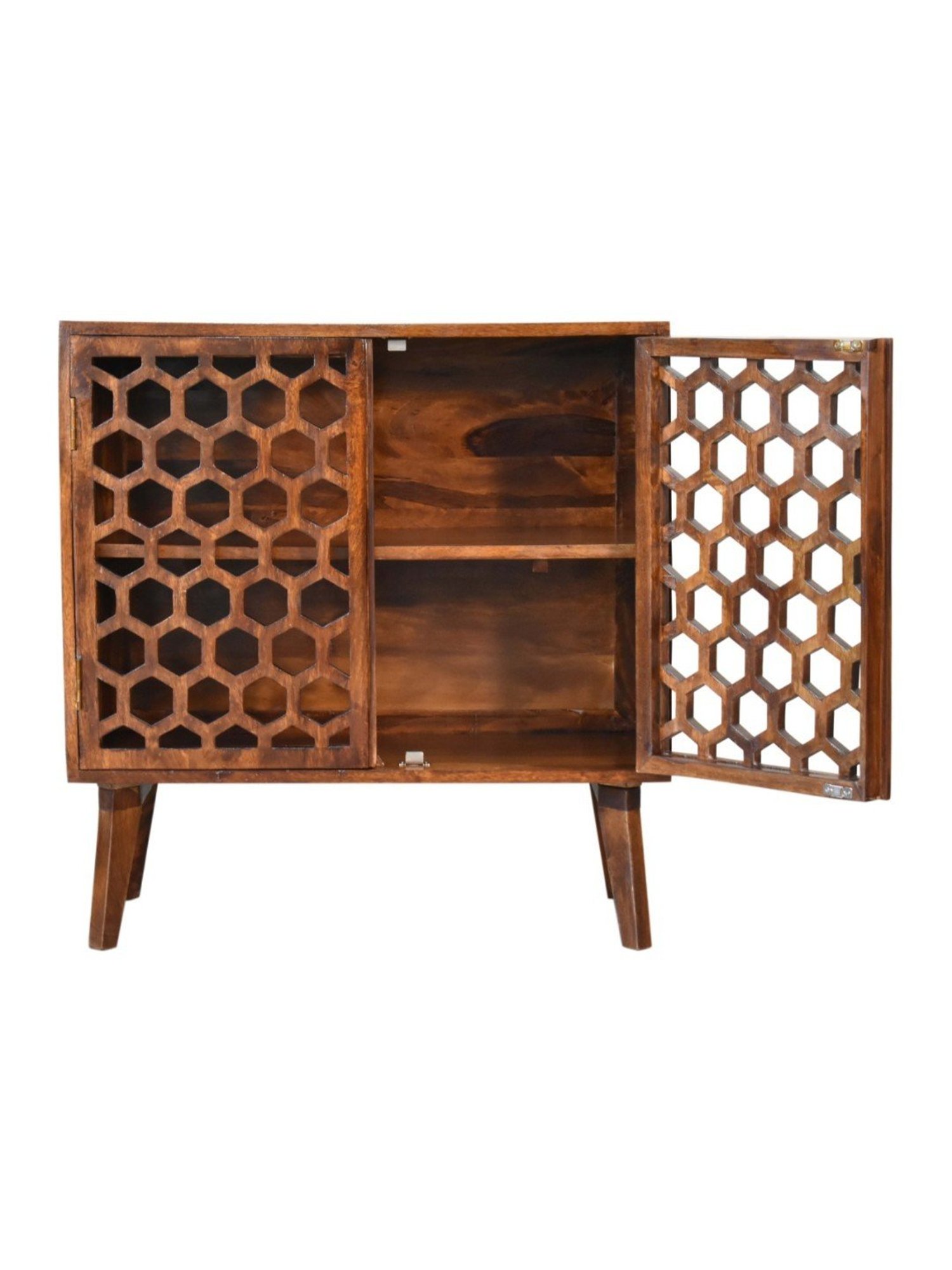 Artisan Furniture Chestnut Comb Brown Wood Cabinet