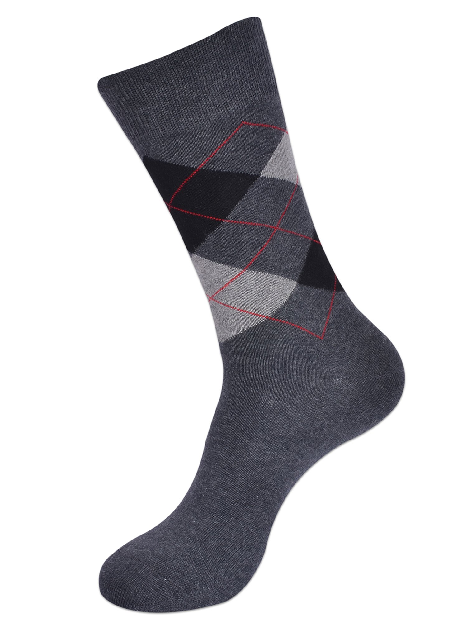 BALENZIA Classic Argyle Multicolor Printed Socks - Pack of 3