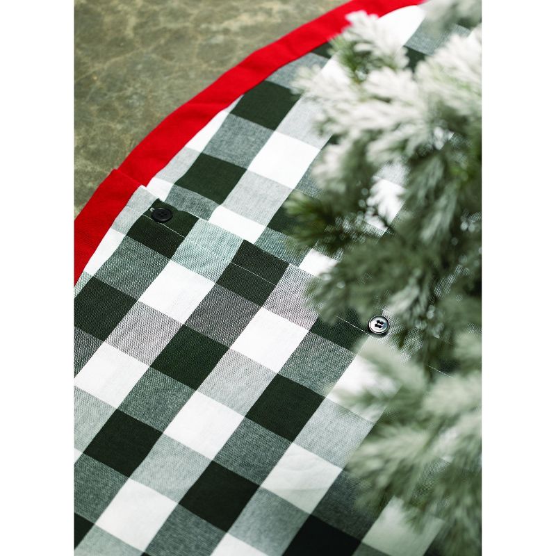 Saro Lifestyle Galvanized Christmas Tree Ring With Gold Rim