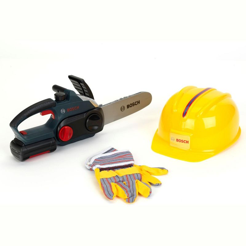Theo Klein Bosch Chain Saw with Helmet & Gloves, Blue