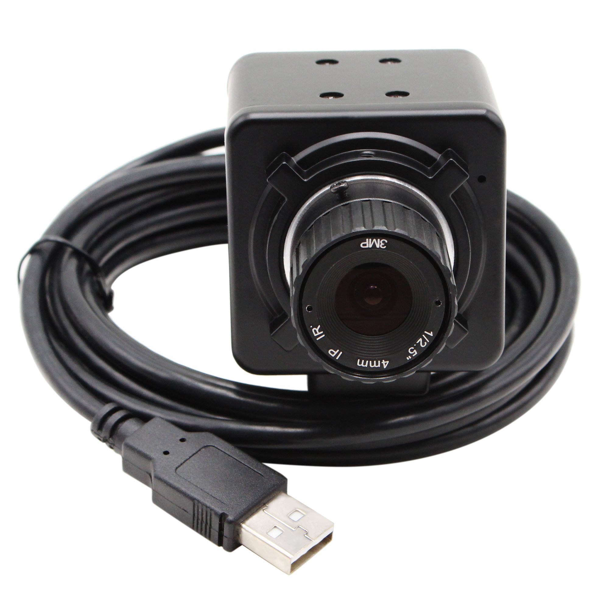 Full HD 1080p Recording Mini Web Camera, 4mm Manual Focus Lens Faster and Smoother USB Webcam, Adjustable Focus 2MP OV2710 Sensor,Plus and Play Industrial Camera for ATM,Video Conference.