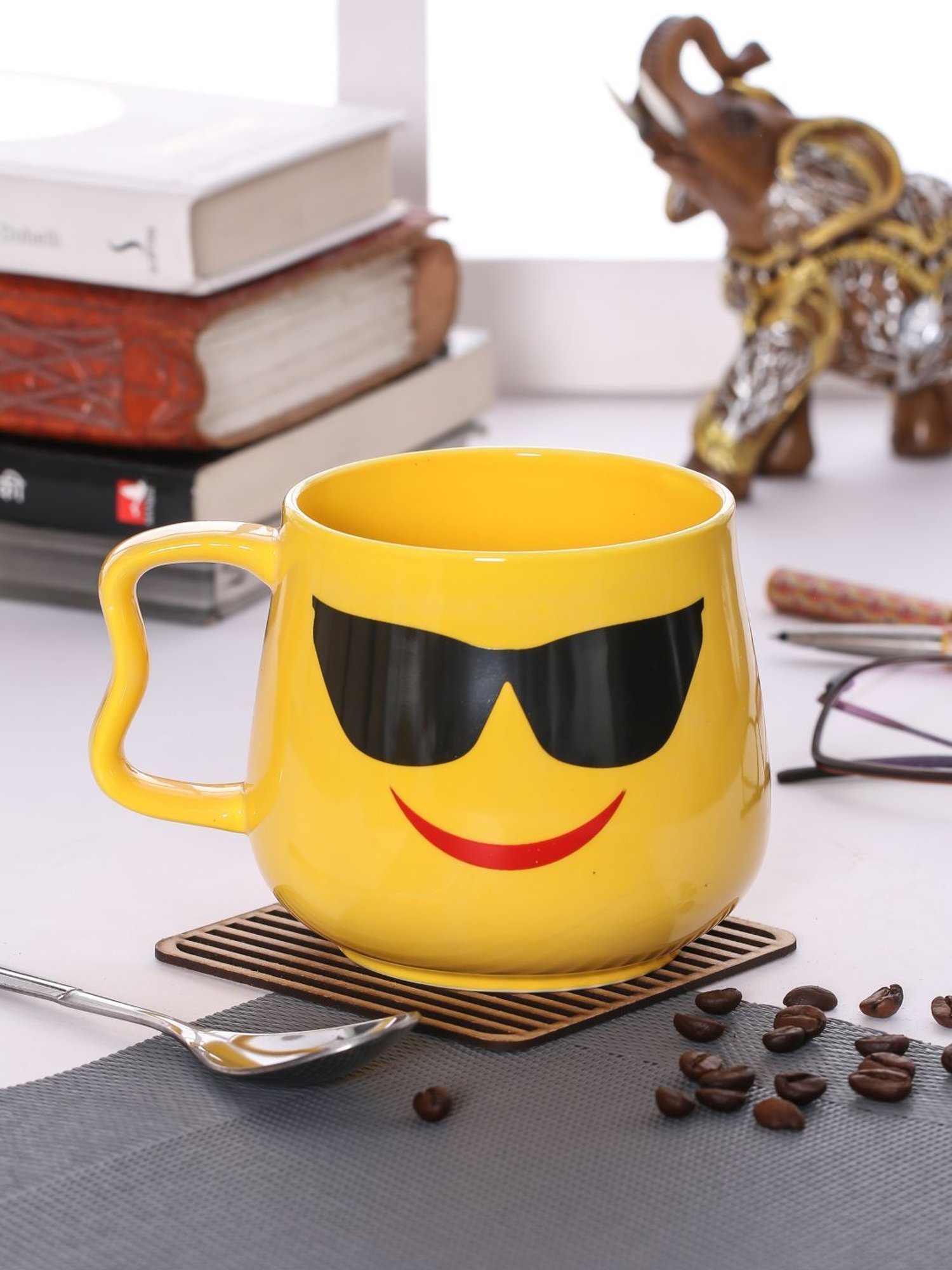 JCPL Yellow Ceramic Milk & Coffee Mug (0.33L) - Set of 1