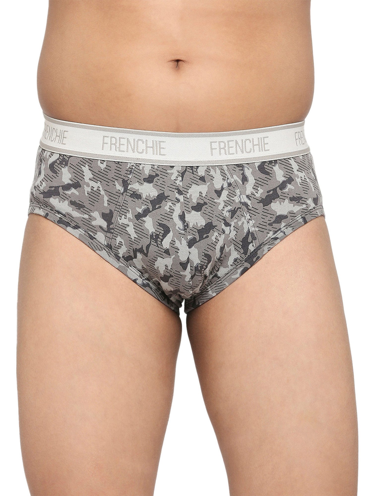 Frenchie Kids Grey Camouflage Briefs (Pack Of 2)