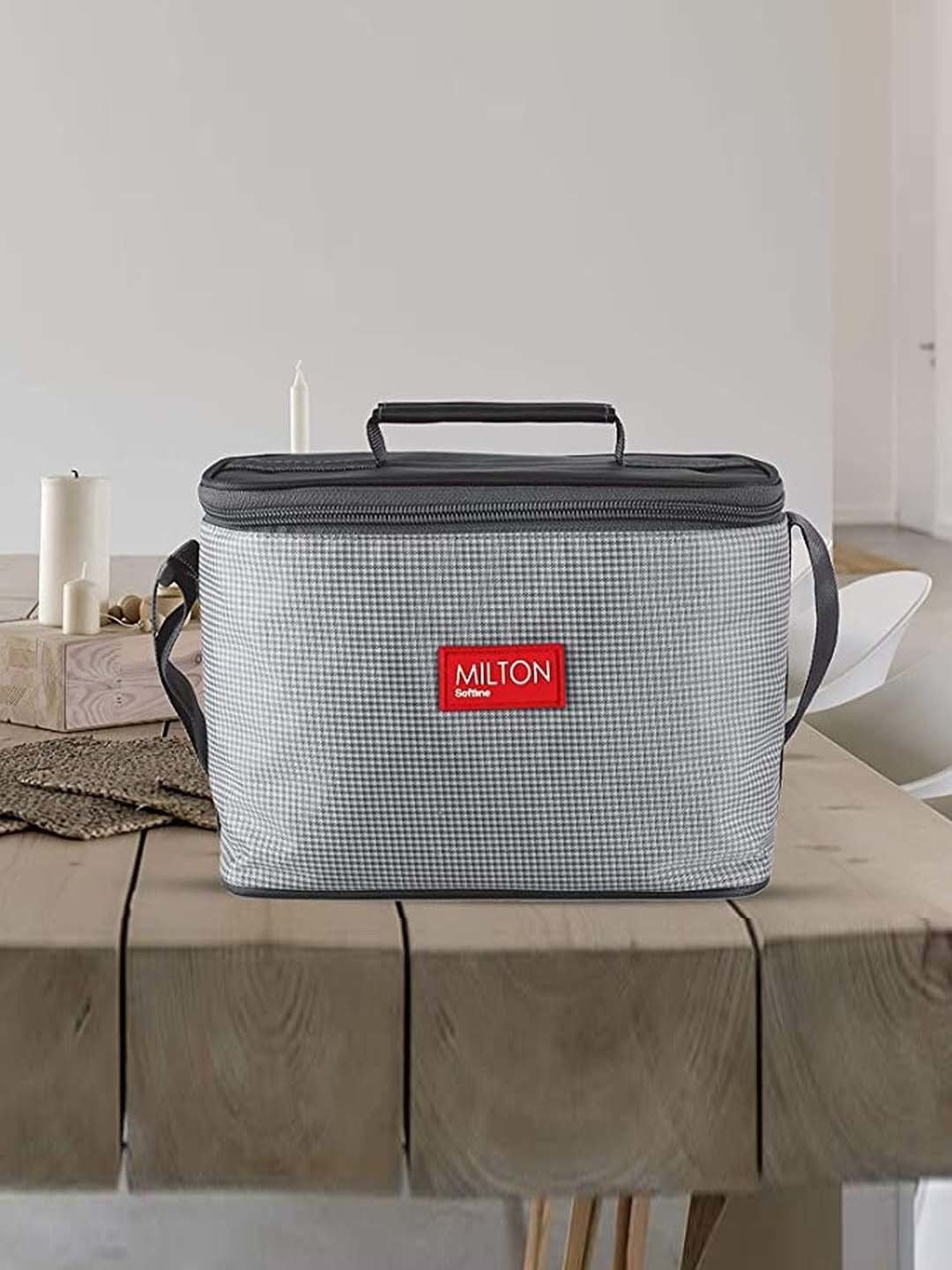 Milton Grey Stainless Steel Lunch Box Set with Tumbler & Bag