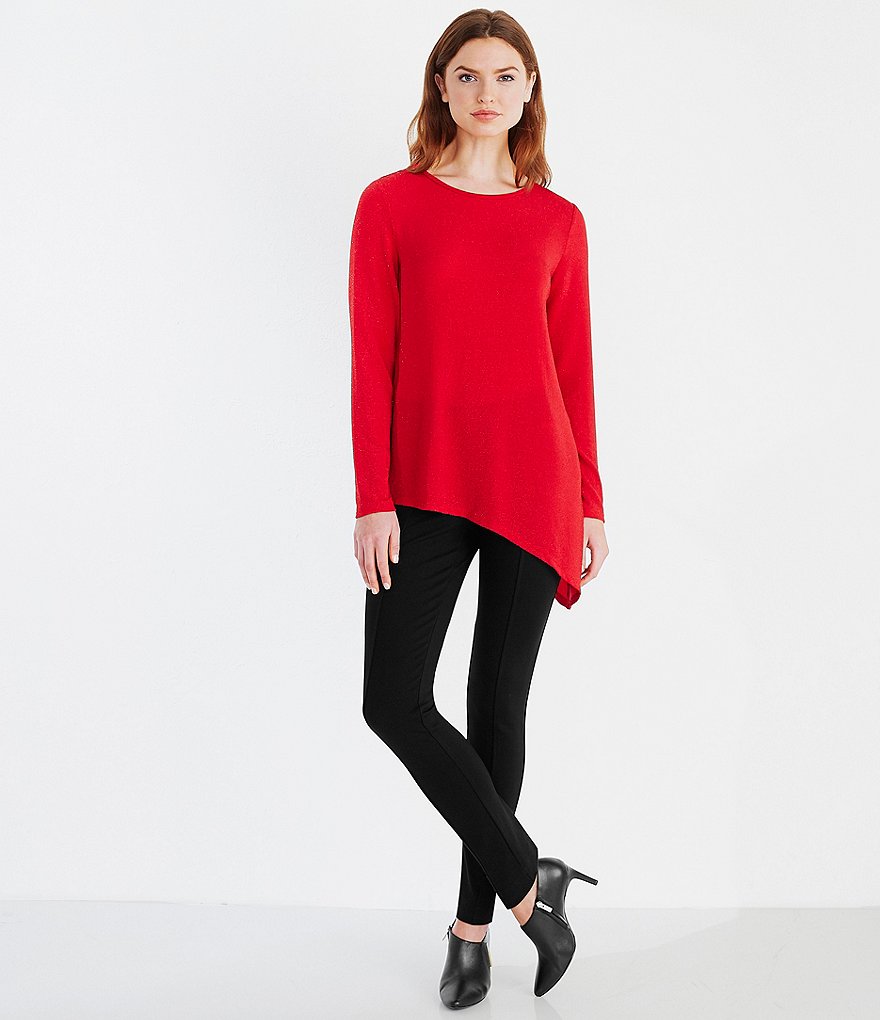 Eva Varro Solid Knit Jersey Banded Hem Pull-On Harem Pants