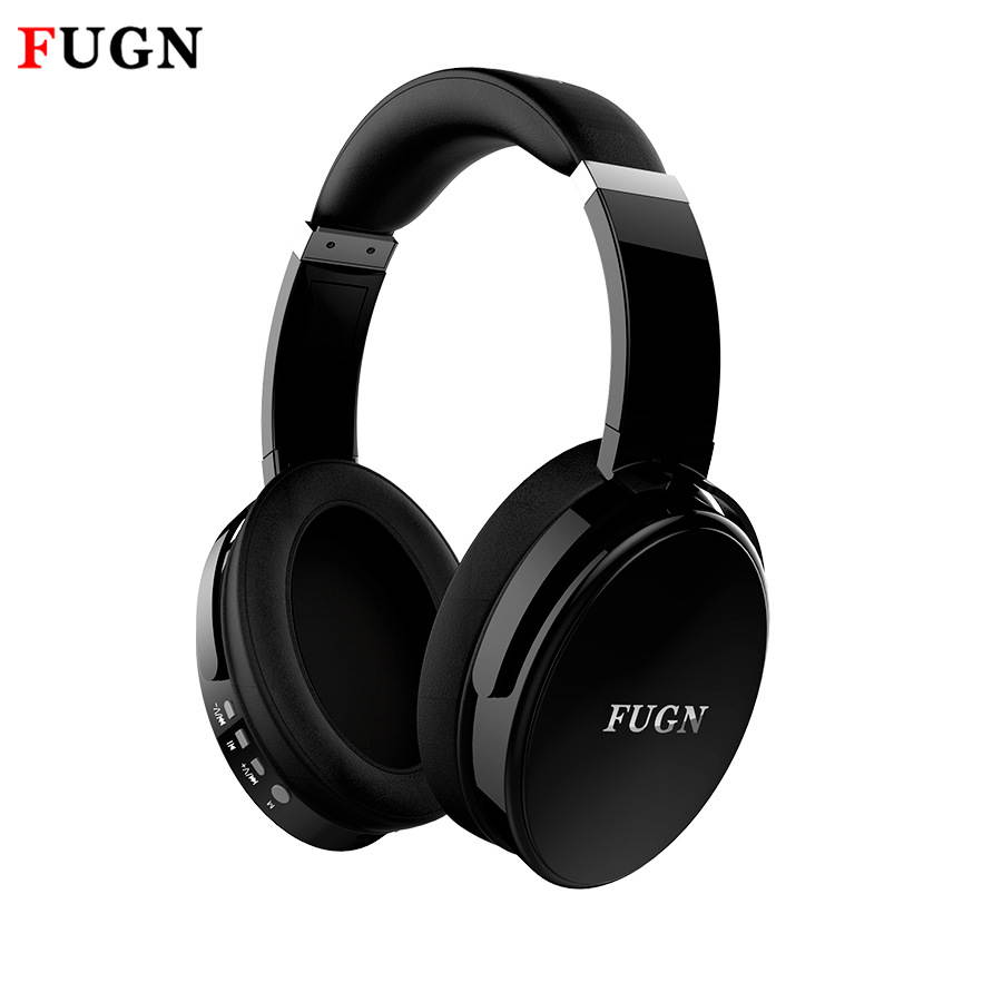 FUGN V4.2 Bluetooth Also With 3.5mm Audio  Headphones, Wireless Headphone Over-ear earphones HiFi Stereo Adjustable Headsets Noise Reduction, Big Capacity Battery -Grey