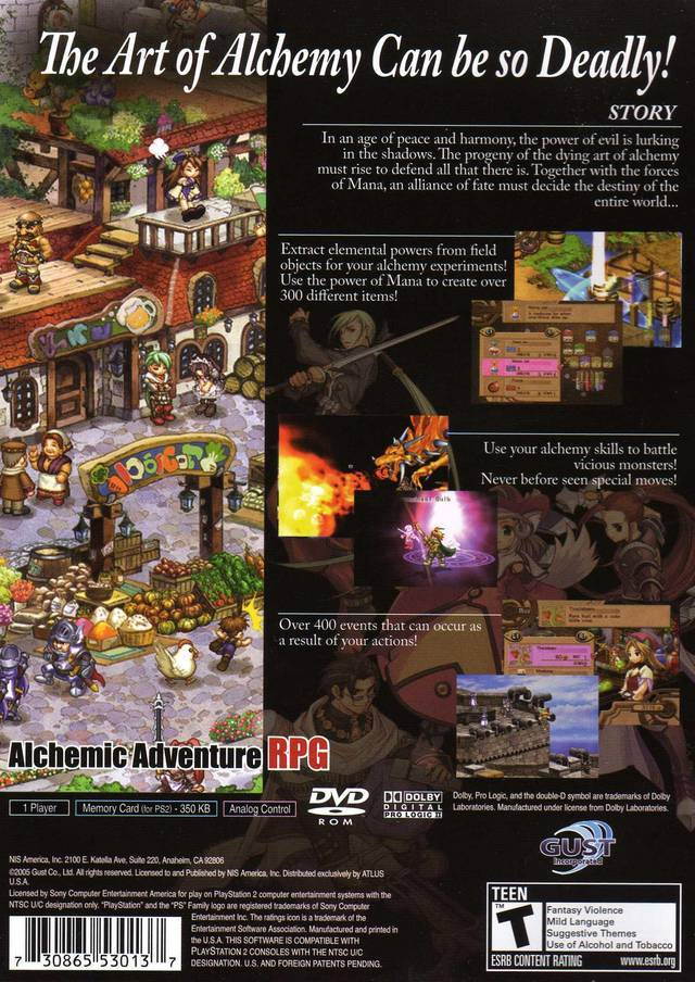 atelier iris eternal mana  playstation 2