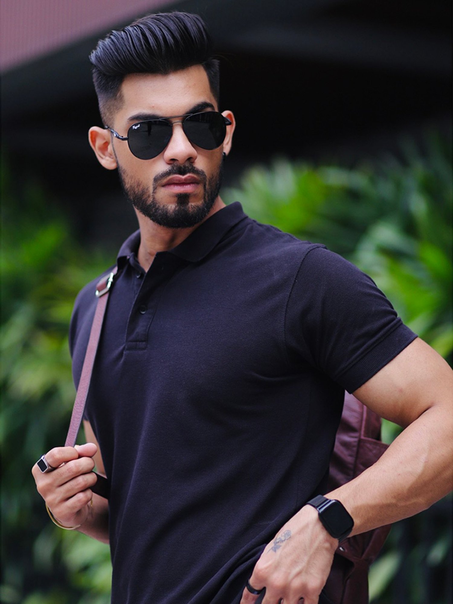 Resist Eyewear Black Aviator UV Protection Unisex Sunglasses