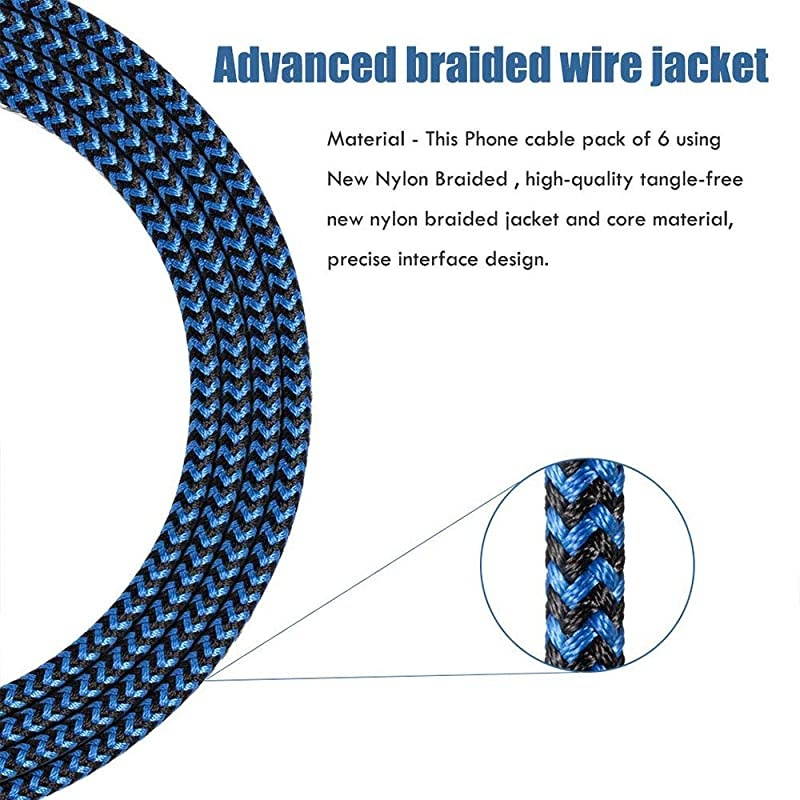 cable apple mfi certified iphone charger 6ft 3pack iphone 11 pro Xs XR X 8 7 6s 6 plus max ipad cord fast usb accessories chargers