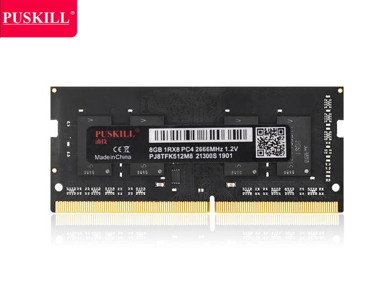 PUSKILL DDR3 1600MHz SODIMM RAM PC3-12800 4G 1.35V CL11 204 Pin Support ECC Unbuffered Laptop Memory Notebook RAM Module for Mac Intel and AMD System