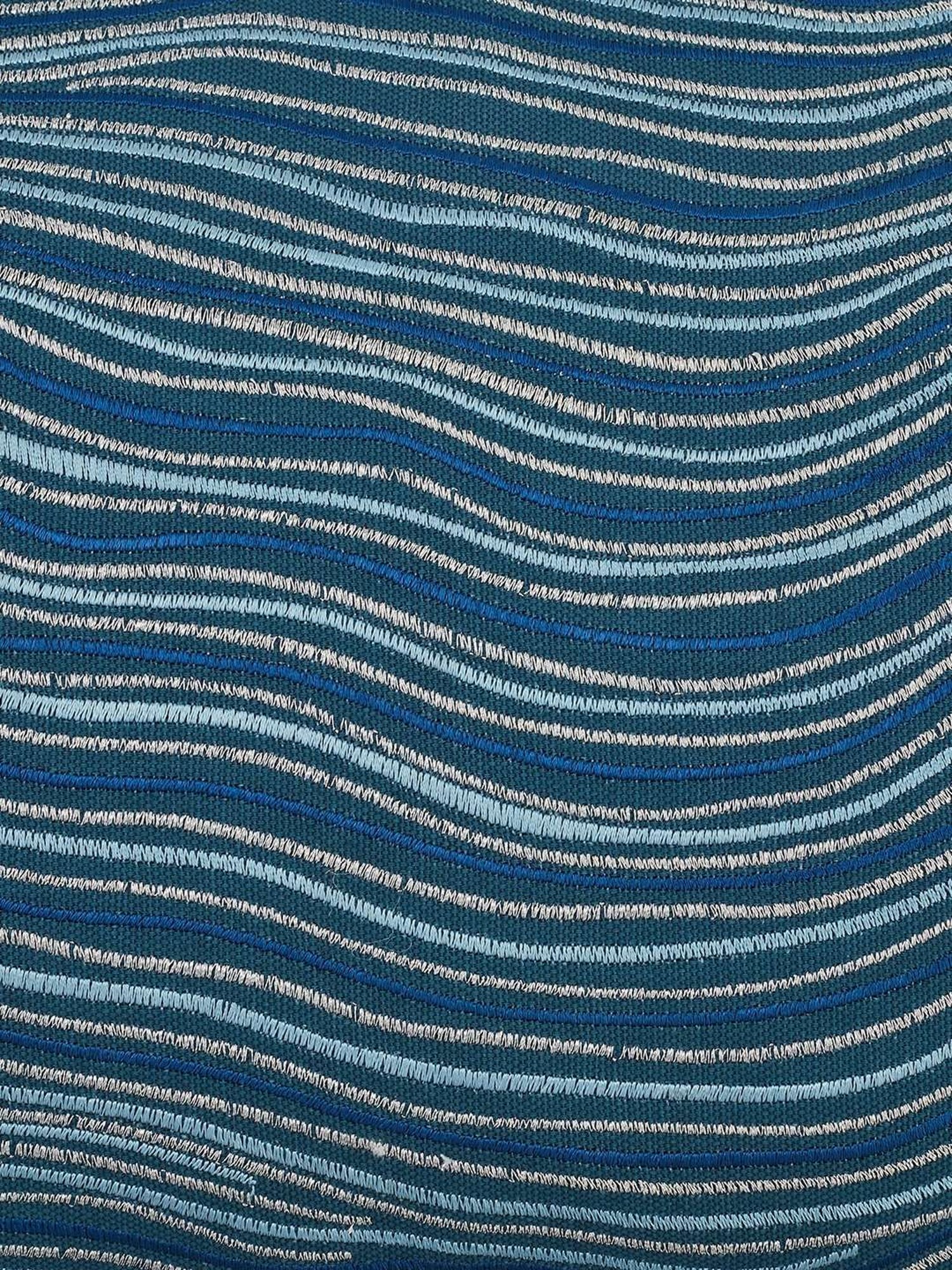 Fabindia Home Woven Blue Cotton Cushion Cover