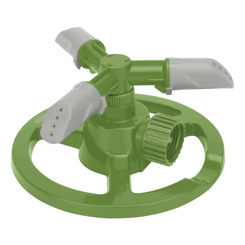Martha Stewart MTS-CRSPR3 3-Arm Rotating Sprinkler with High-Impact-Resistant Circle Base