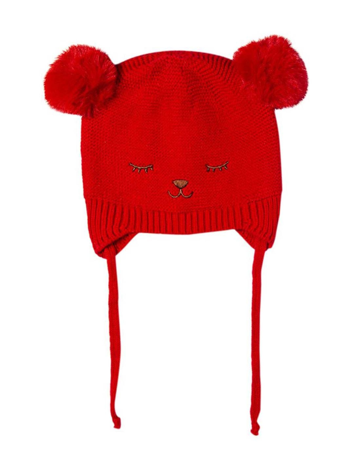 Baby Moo Kids Red Woollen Cap