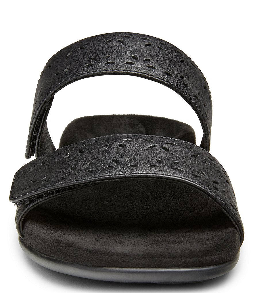 Vionic Randi Perforated Leather Slide Sandals