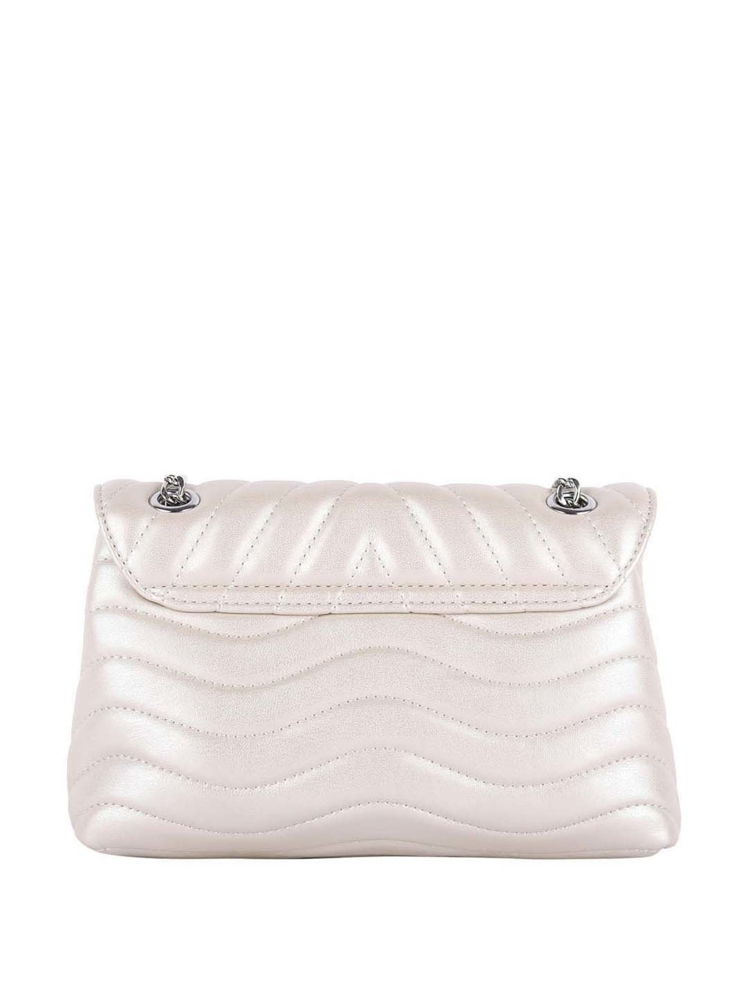 Lino Perros White Quilted Medium Sling Handbag