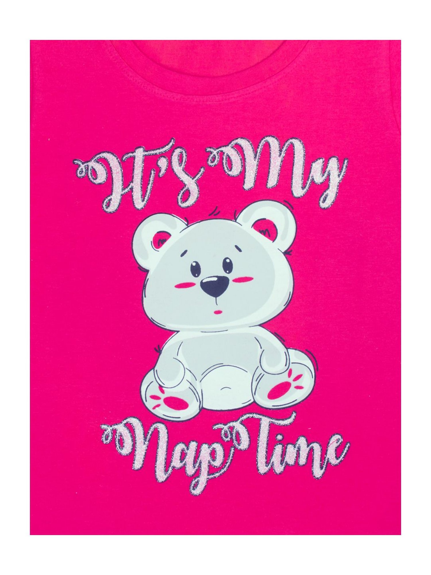 Todd N Teen Kids Pink Cotton Printed T-Shirt & Capris