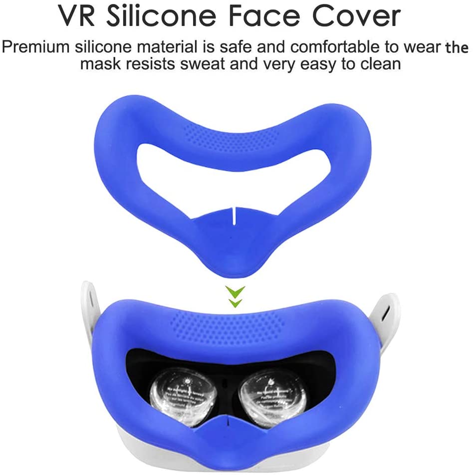 2 Pairs Oculus Quest 2 Elite Washable Silicone Handle Protective Cover