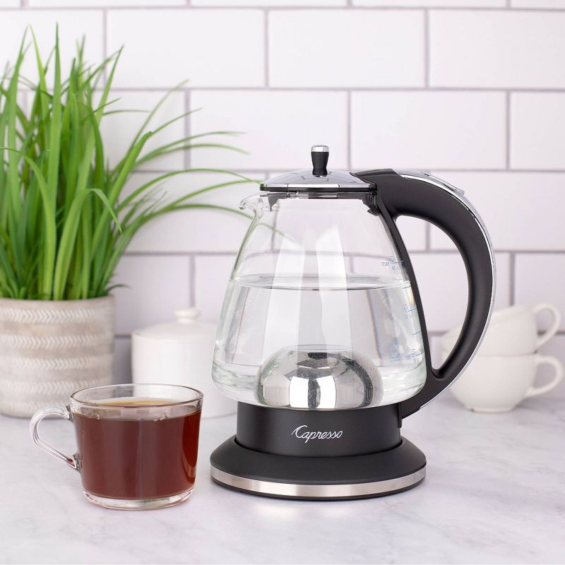 Capresso H2O Glass Electric Water Kettle – Stainless Steel 240.03