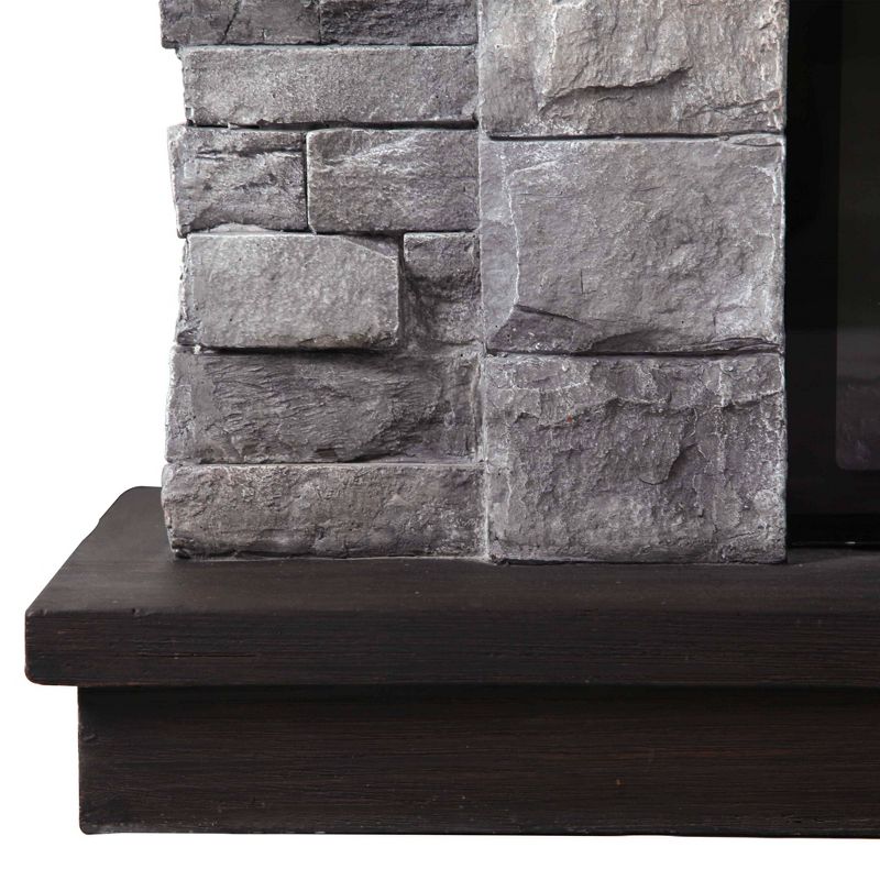 45" Freestanding Electric Fireplace Gray - Home Essentials