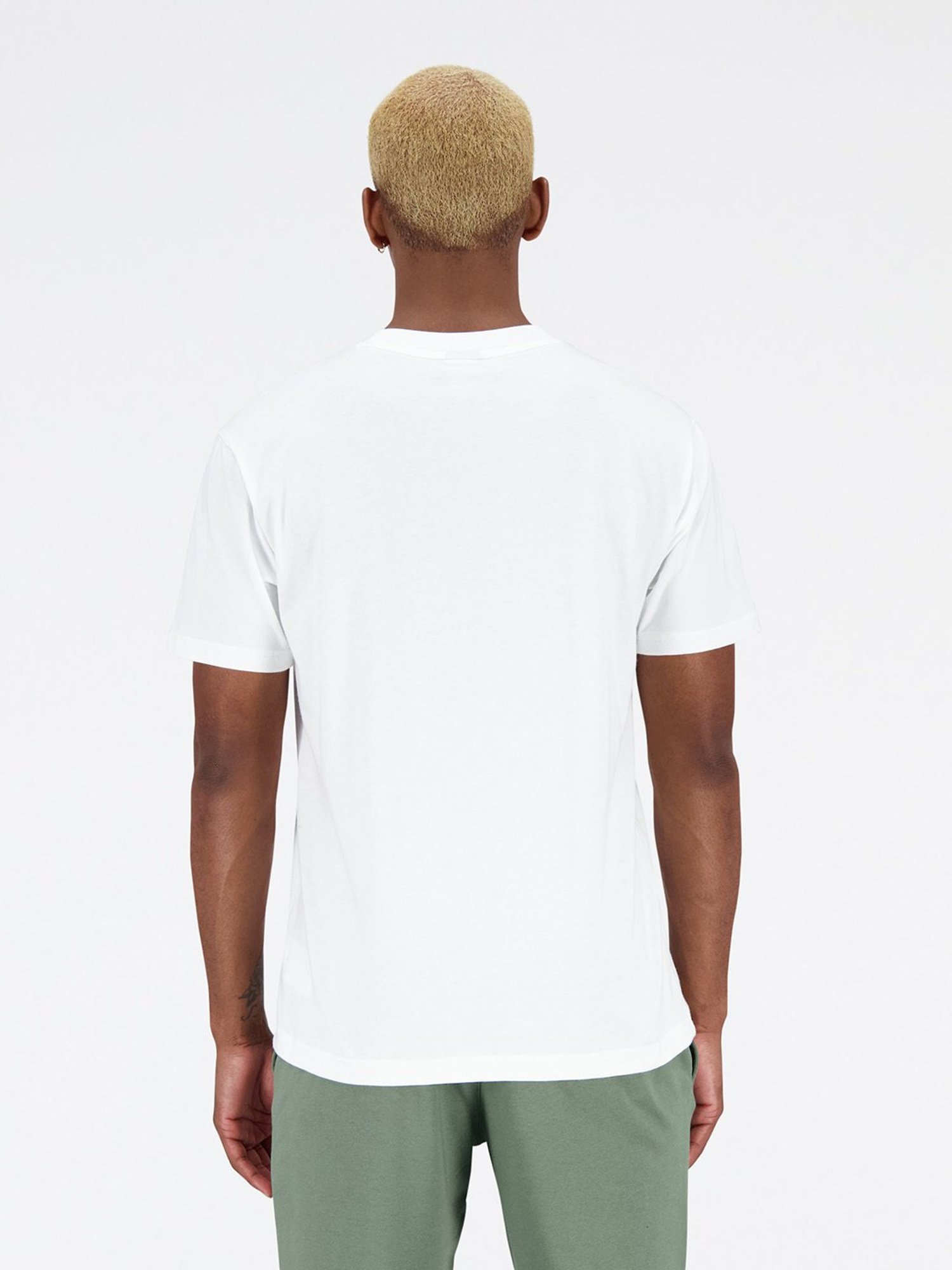 New Balance White Regular Fit Crew T-Shirt