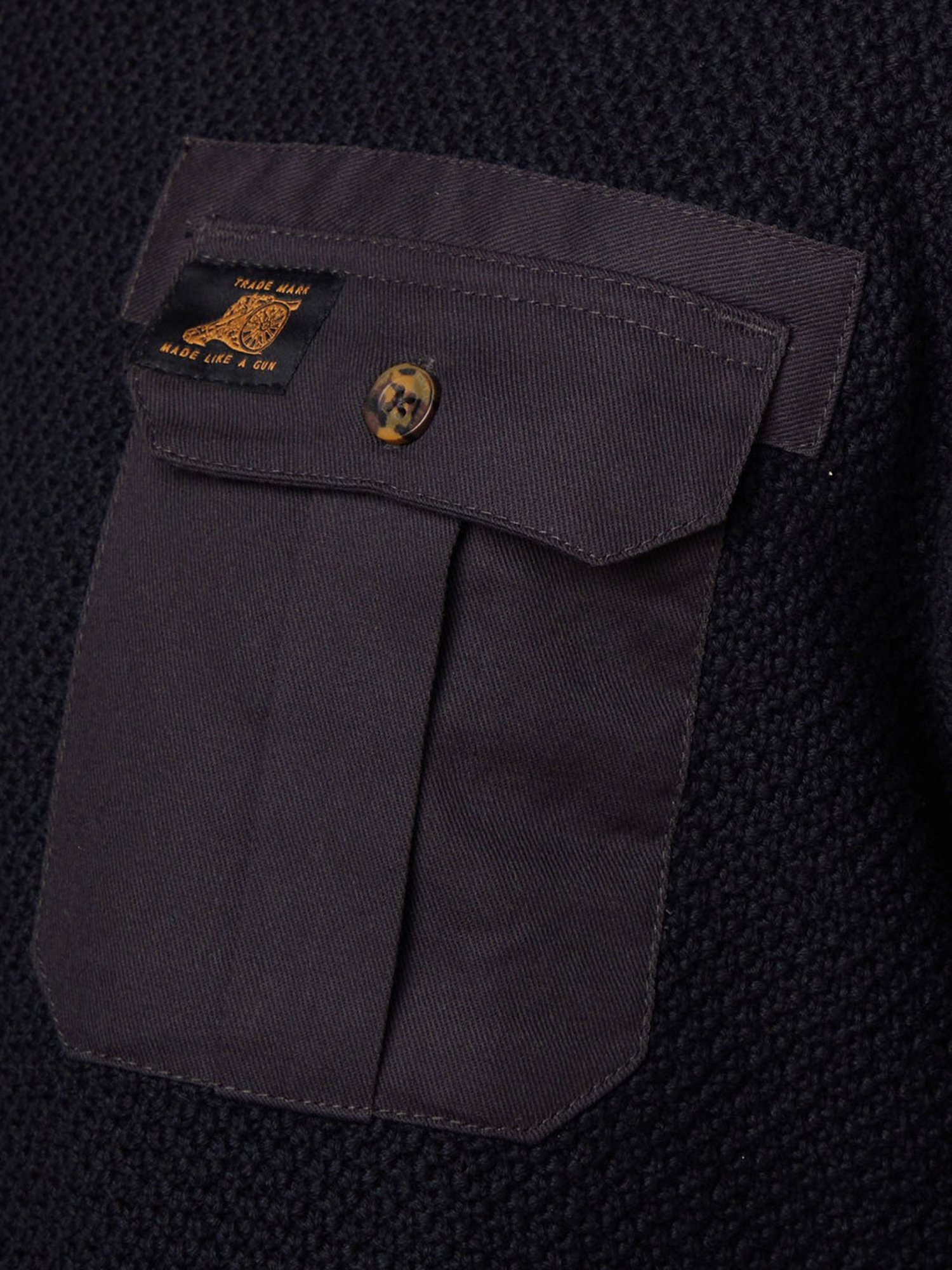 Royal Enfield Black Self Design Full Sleeves Sweater