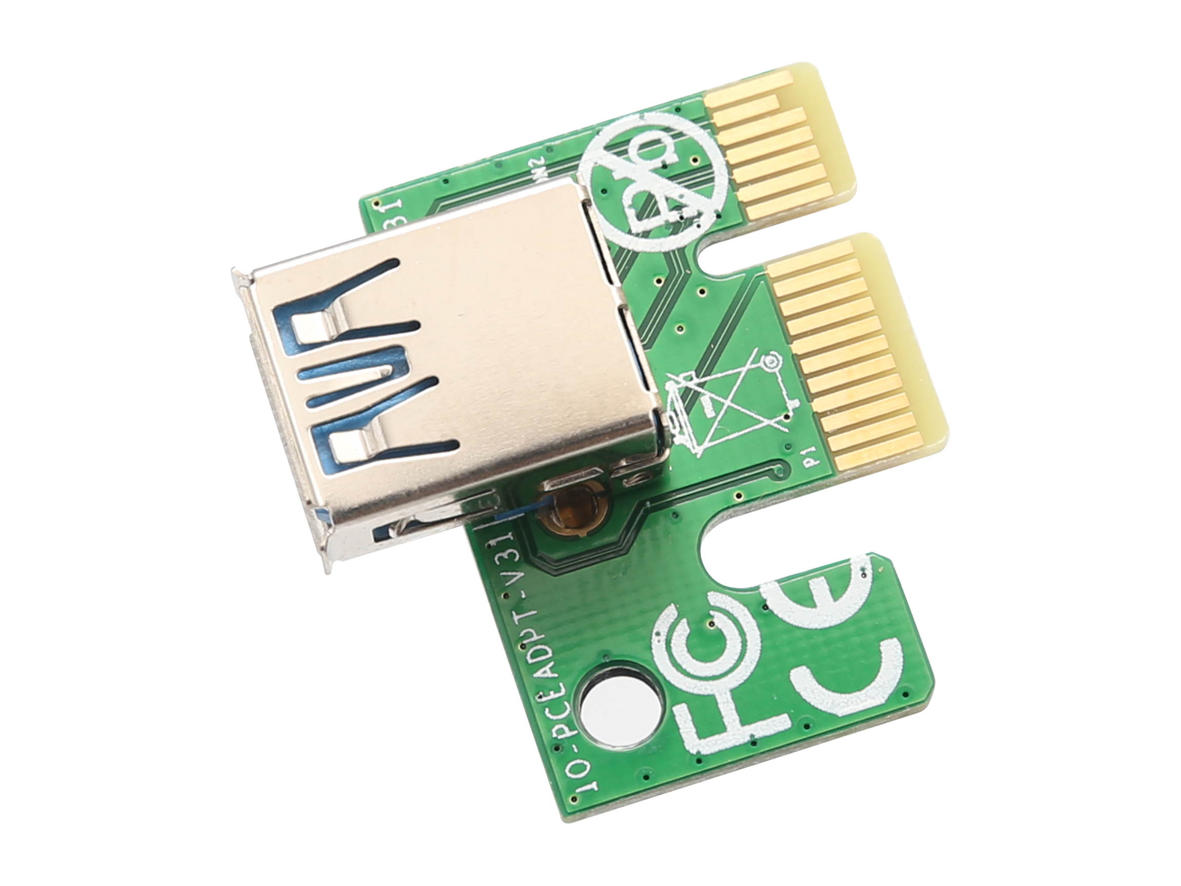 SYBA SI-PEX60017 PCI-E x1 to Powered x16 Riser Adapter Card USB 3.0 Extension Cable