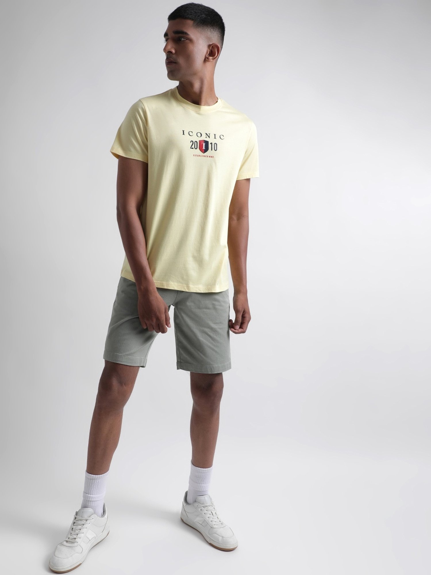 Iconic Men Typography Regular Fit Cotton T-shirt