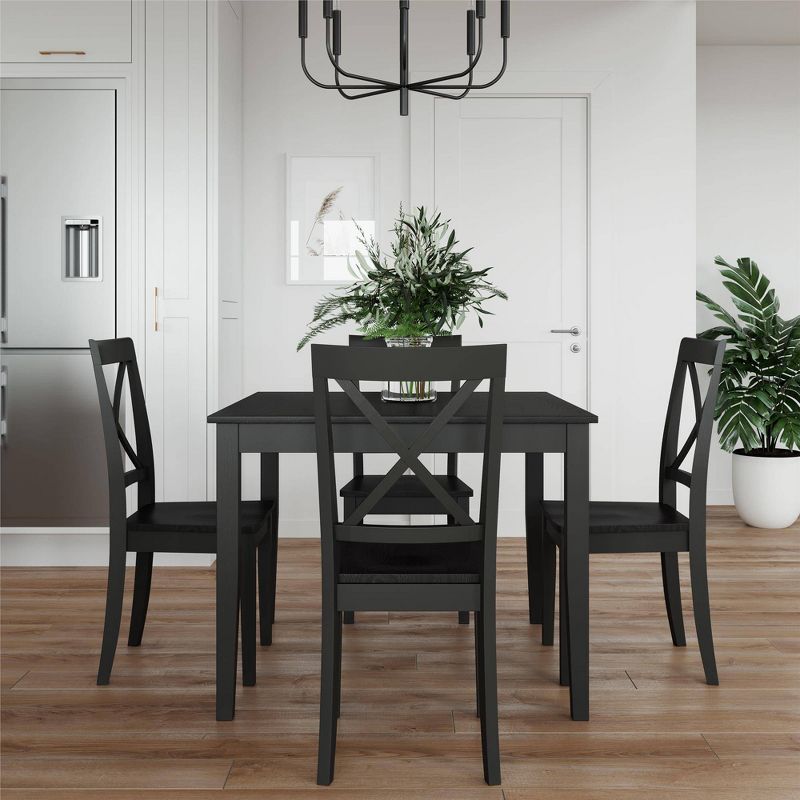 5pc Balwin Rustic Dining Set Black - Dorel Living