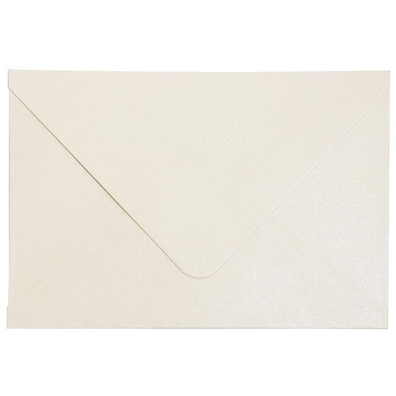 Pipilo Press 50-Pack Ivory Metallic Invitation Envelopes V-Flap 4 x 6 in