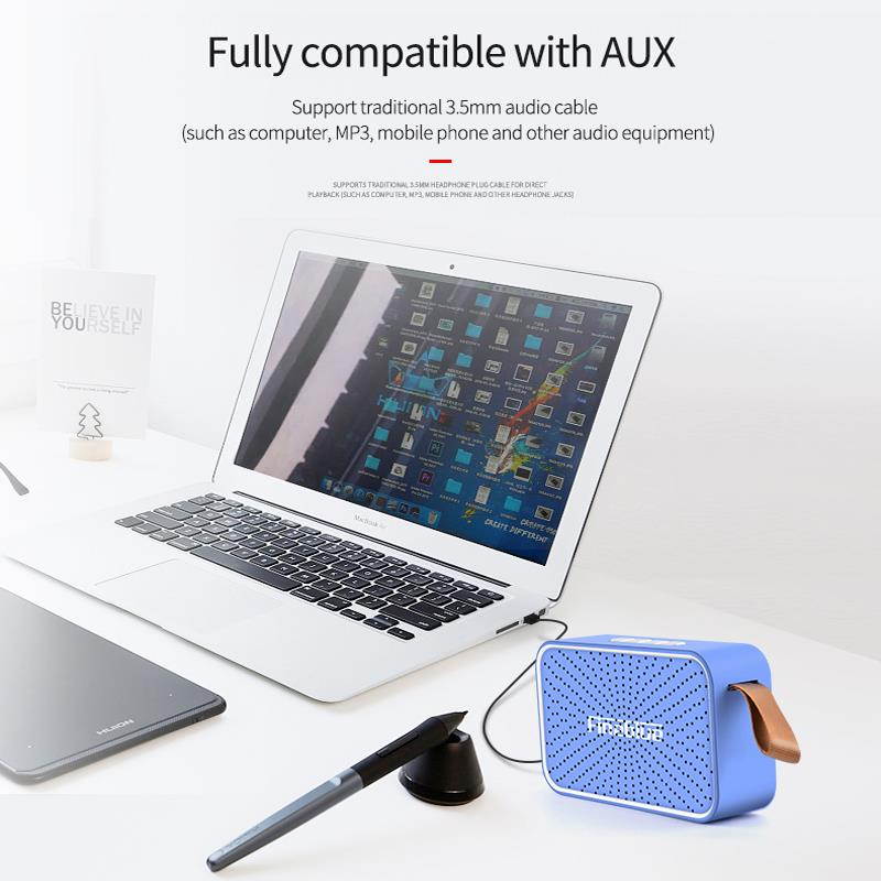 Fineblue MK12 Wireless Bluetooth Speaker Loudspeaker Super Stereo Deep Bass Subwoofer Support Headset Handsfree Sound Support TF (Black)