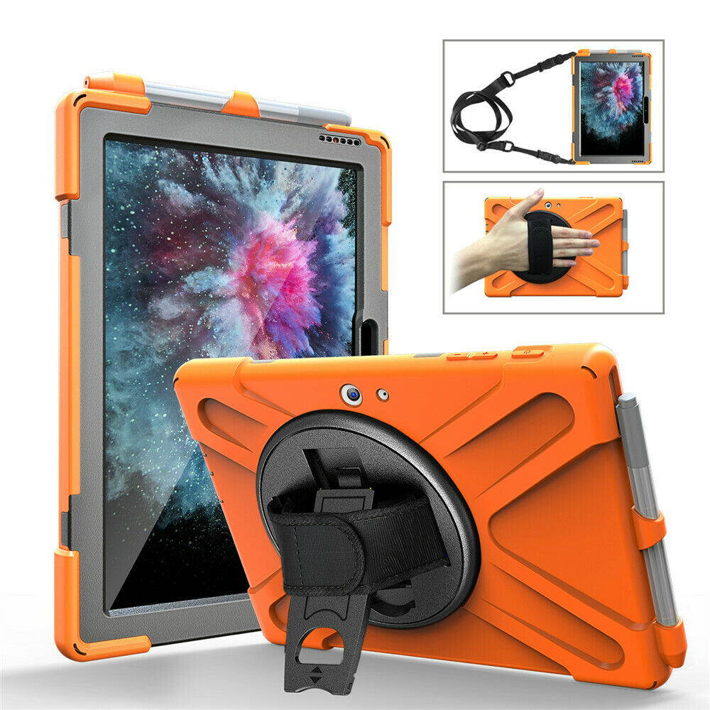 Werleo Surface Pro 6 Case Surface Pro Case 2017 Heavy Duty Full-Body Rugged Protective Case Cover with Kickstand Hand Strap for Microsoft Surface Pro 6 2018 / Surface Pro 5 2017 / Surface Pro 4 2015