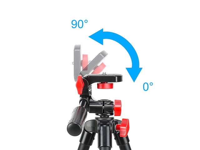 Portable Phone Tripod 44" Adjustable Travel Video Tripod Stand with Phone Mount Holder Compatible with Cell Phone Tripod, Action Camera Tripod, DSLR Tripod with Wireless Remote Shutter, PH13