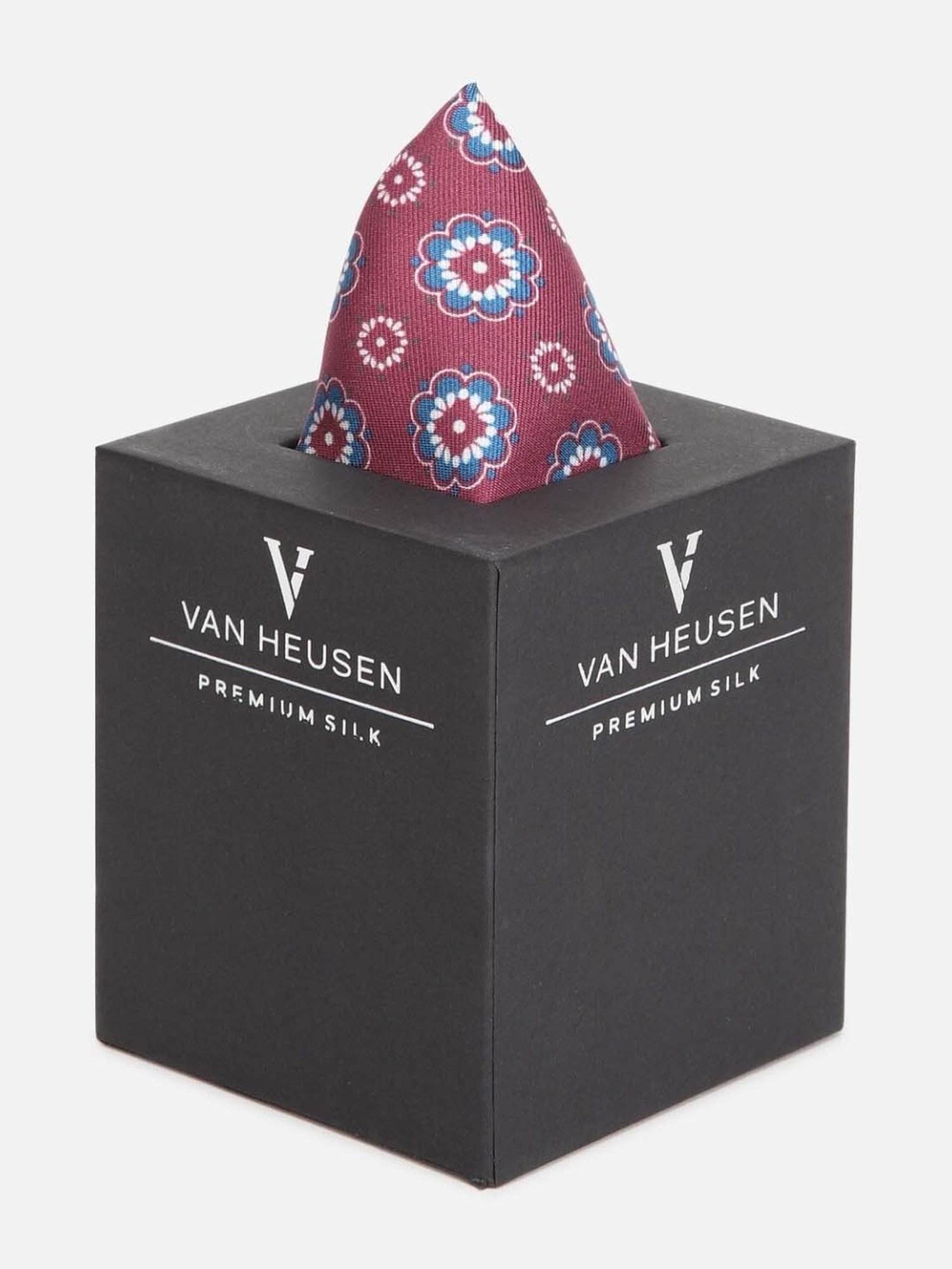 Van Heusen Pink Printed Pocket Square