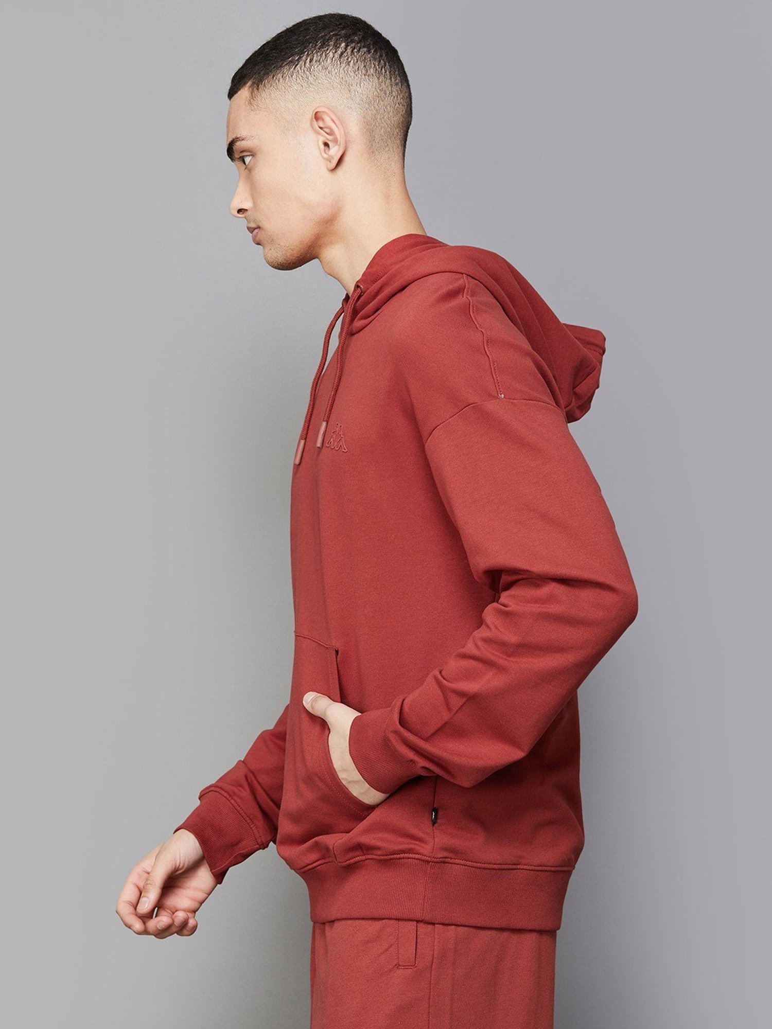 Kappa Rust Cotton Regular Fit Hooded Sweatshirt