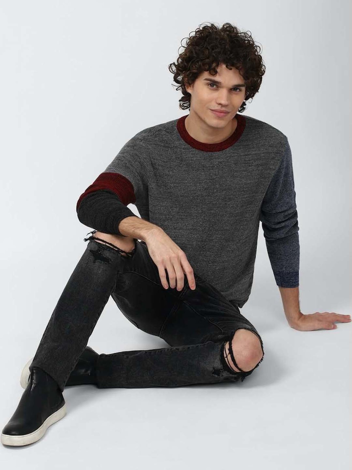 Forever 21 Multi Cotton Regular Fit Sweaters