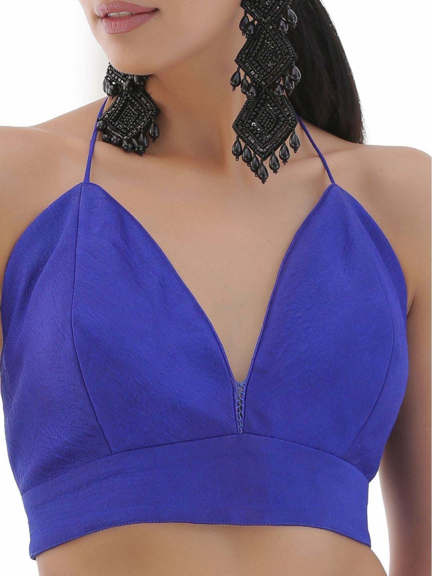 Swtantra Blue Plain Readymade Blouse