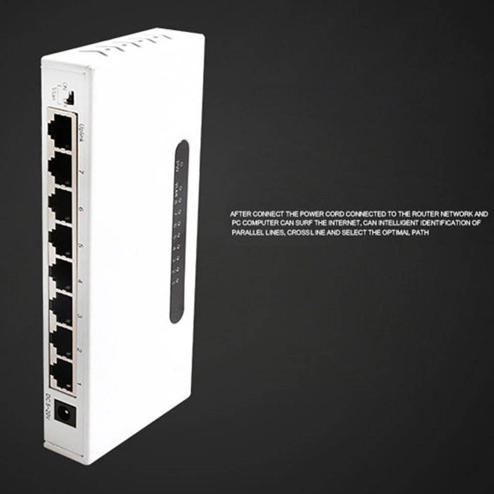 8-Port PoE Network Switch Unmanaged Gigabit 1000M Ethernet Switch Metal casing strong durable Switch