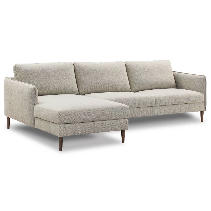 Dulce Left Sectional Sofa Twill Stone - Poly & Bark