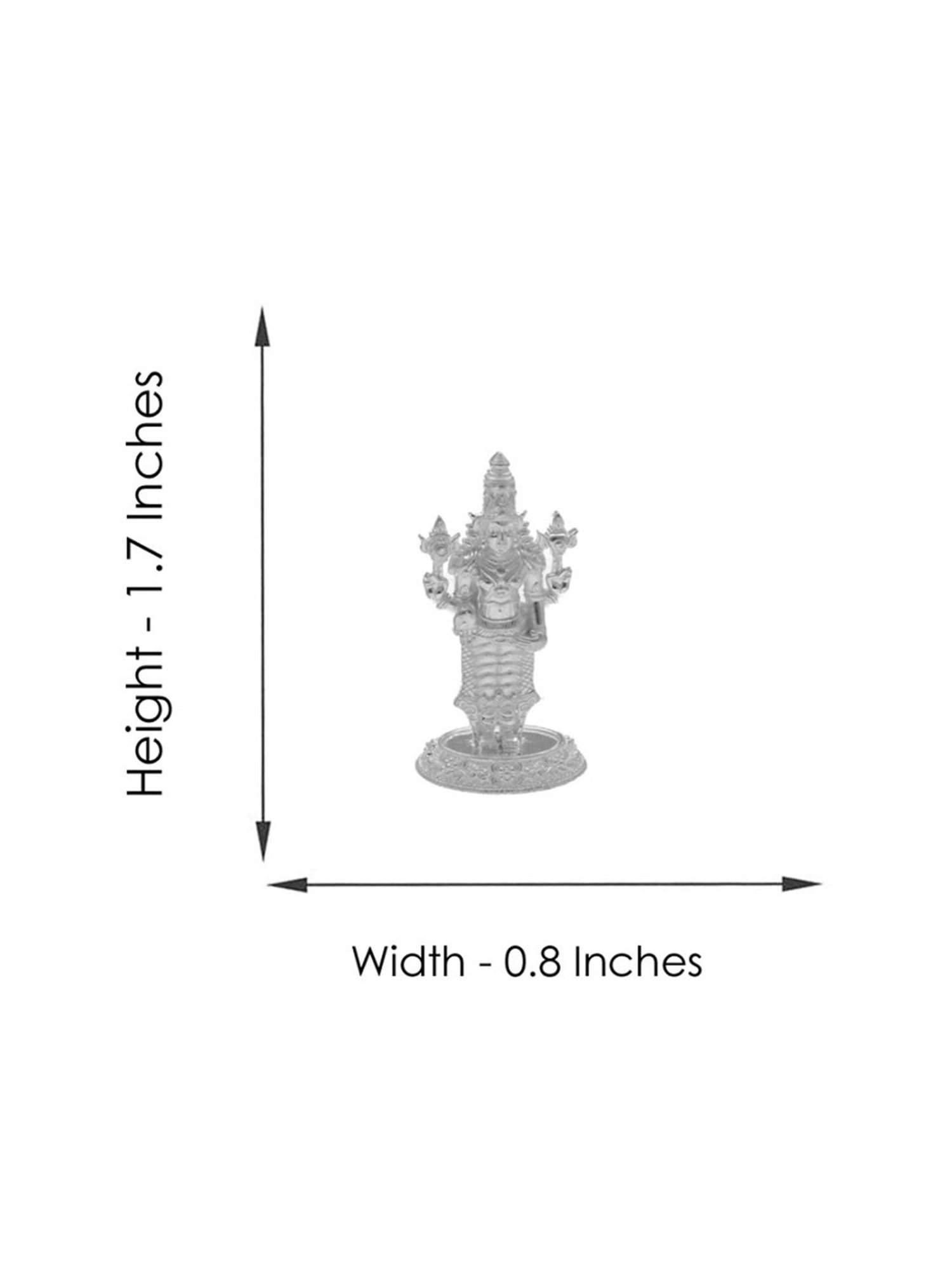 Sri Jagdamba Pearls 0.8 Silver Sri Balaji Divine Idol - 9 gm