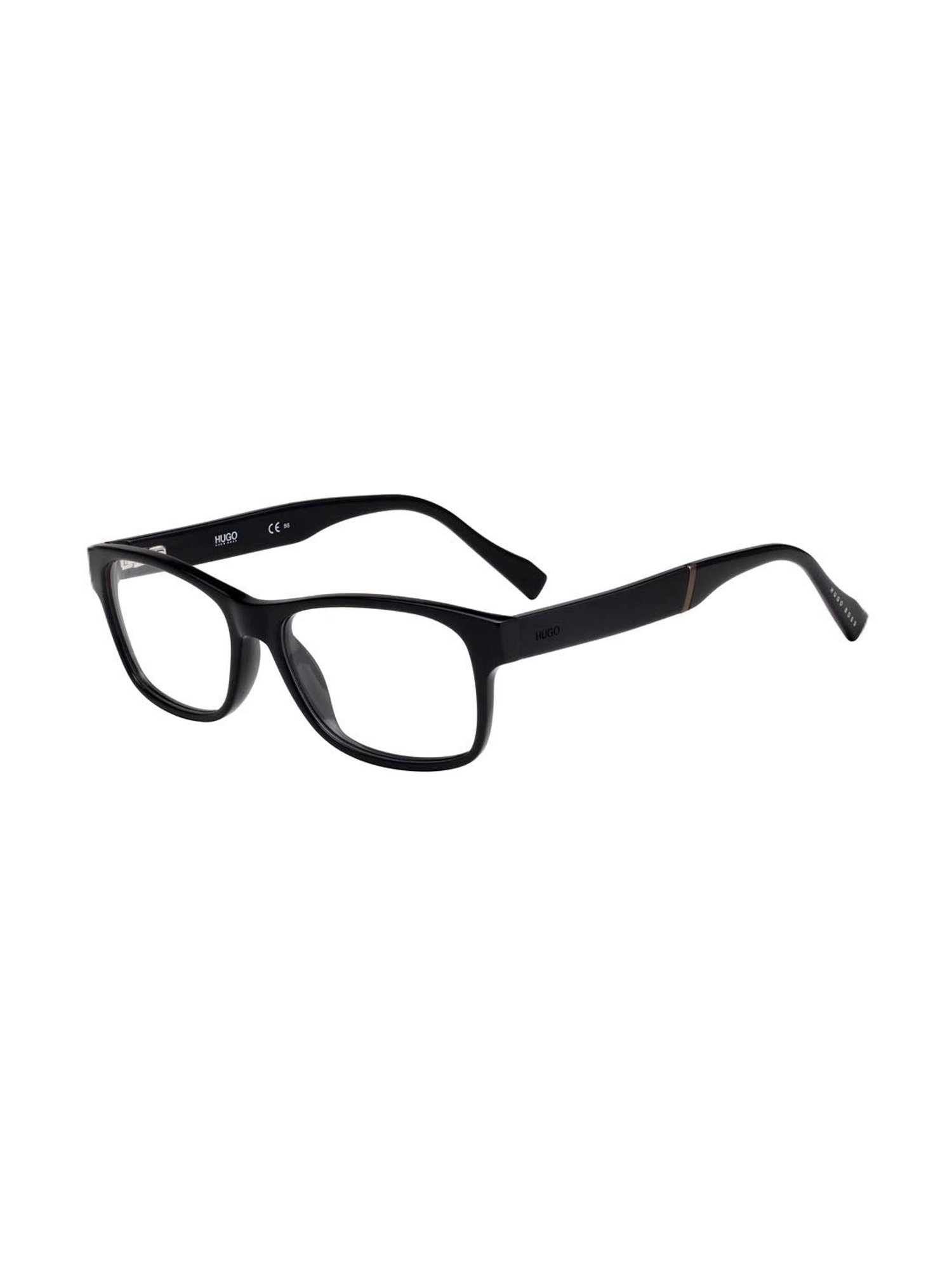 HUGO Black Rectangular Eye Frames for Men