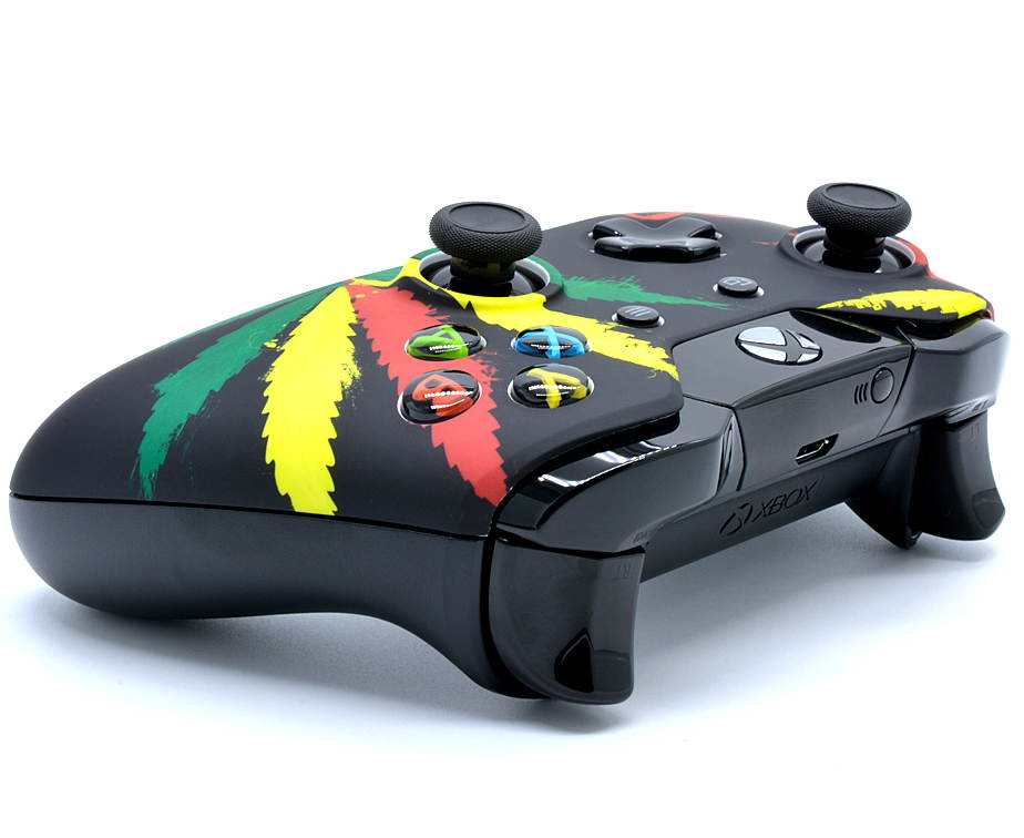 "420" Xbox One Rapid Fire Modded Controller for COD BO3, MW Remastered, Ghosts, Destiny, GOW 4, Battlefield 1: Quick Scope, Drop Shot, Auto Run, Sniped Breath, Mimic, More (3.5 mm jack)