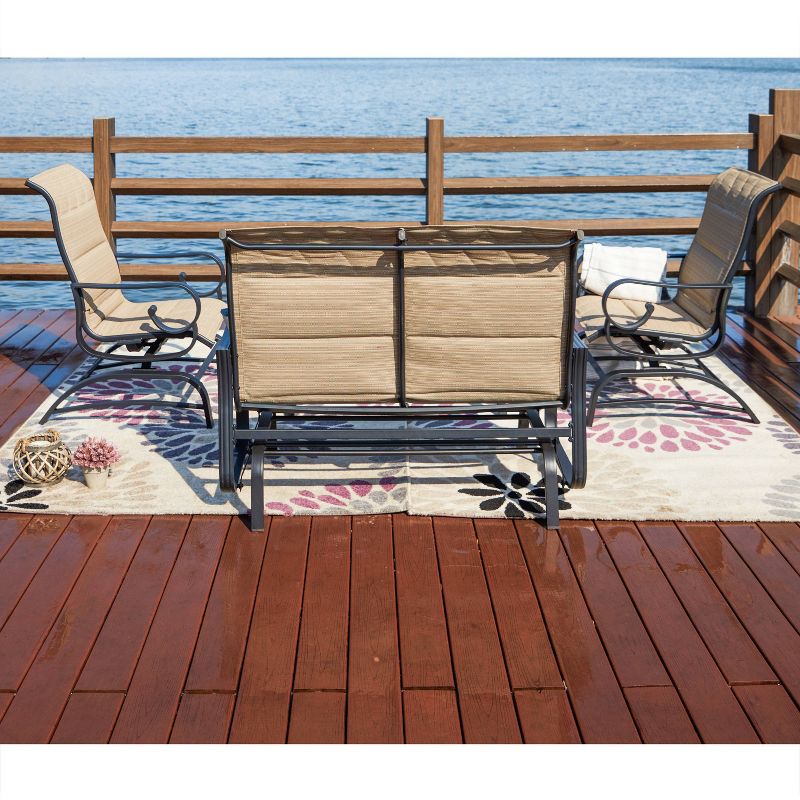 4pc Loveseat Glider Patio Seating Set - Patio Festival