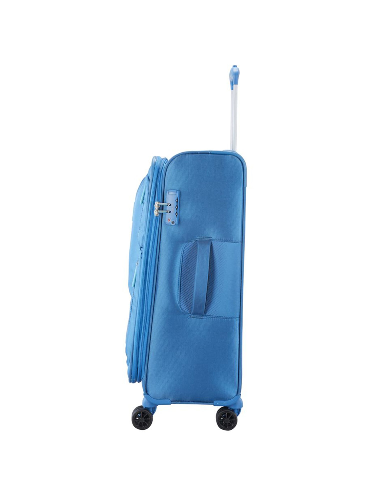 VIP Adept Blue Solid Soft Medium Trolley Bag - 33 cm