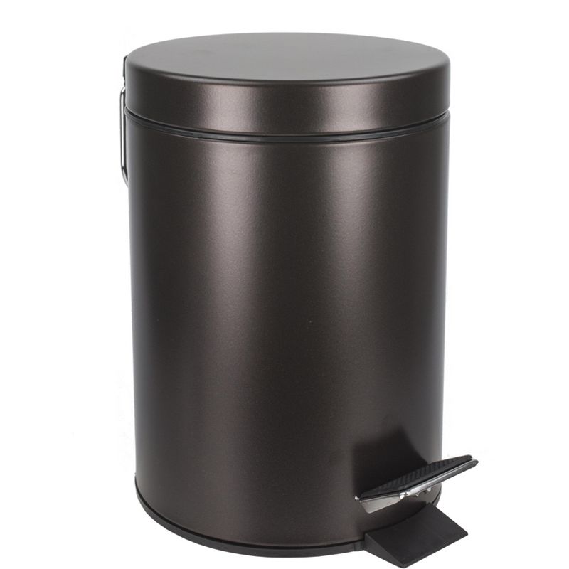 Home Basics 3 Liter Steel Step Waste Bin, Bronze