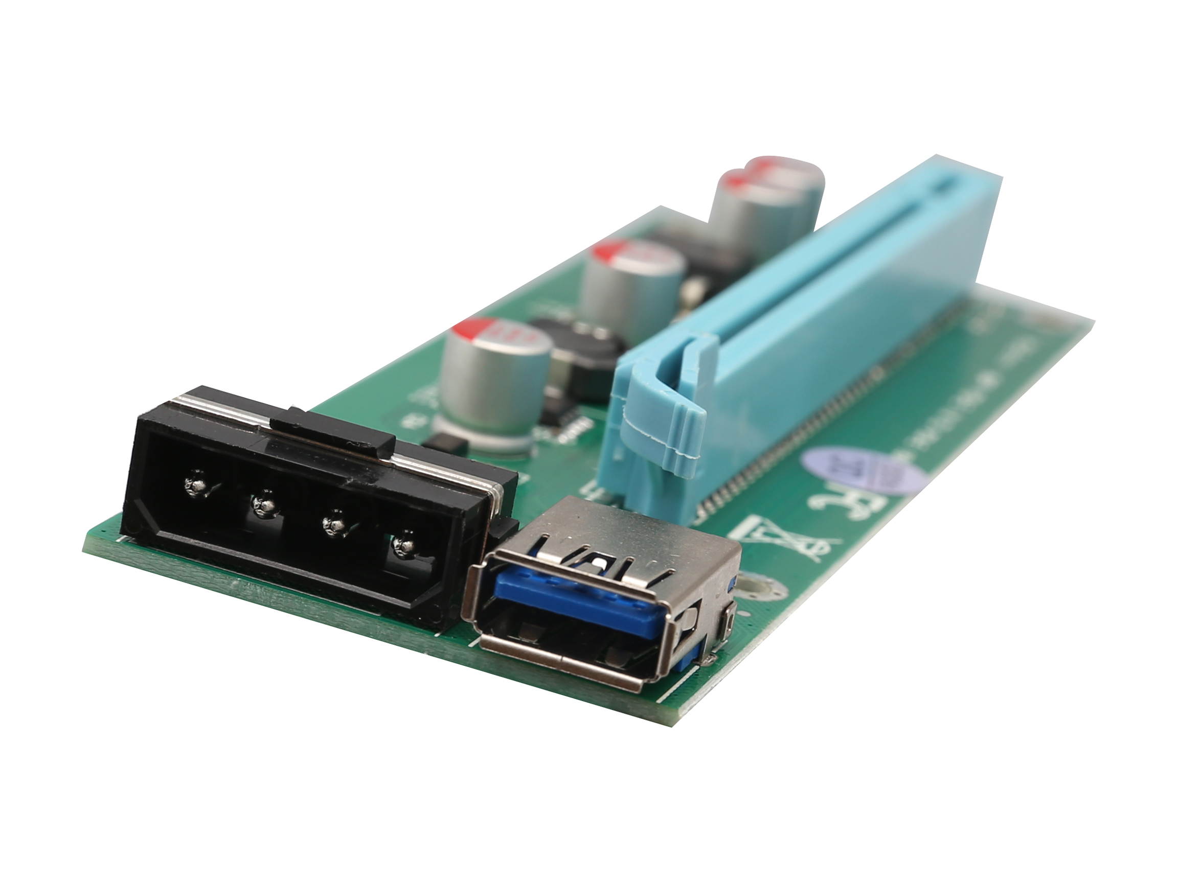 SYBA SI-PEX60017 PCI-E x1 to Powered x16 Riser Adapter Card USB 3.0 Extension Cable