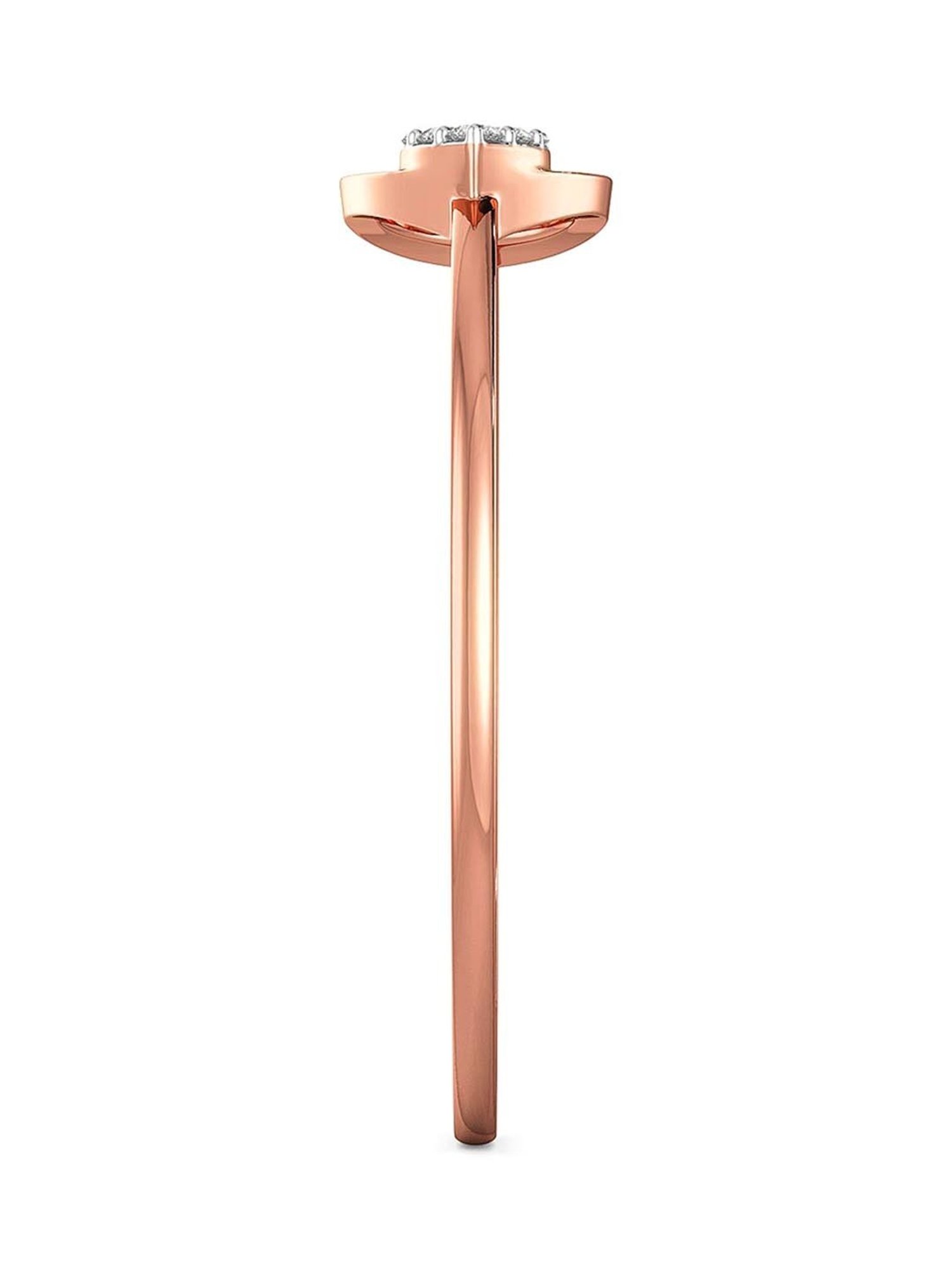 Mia By Tanishq Nature's Finest 14k Yellow Gold Radiant Sp Elegance Diamond Ring