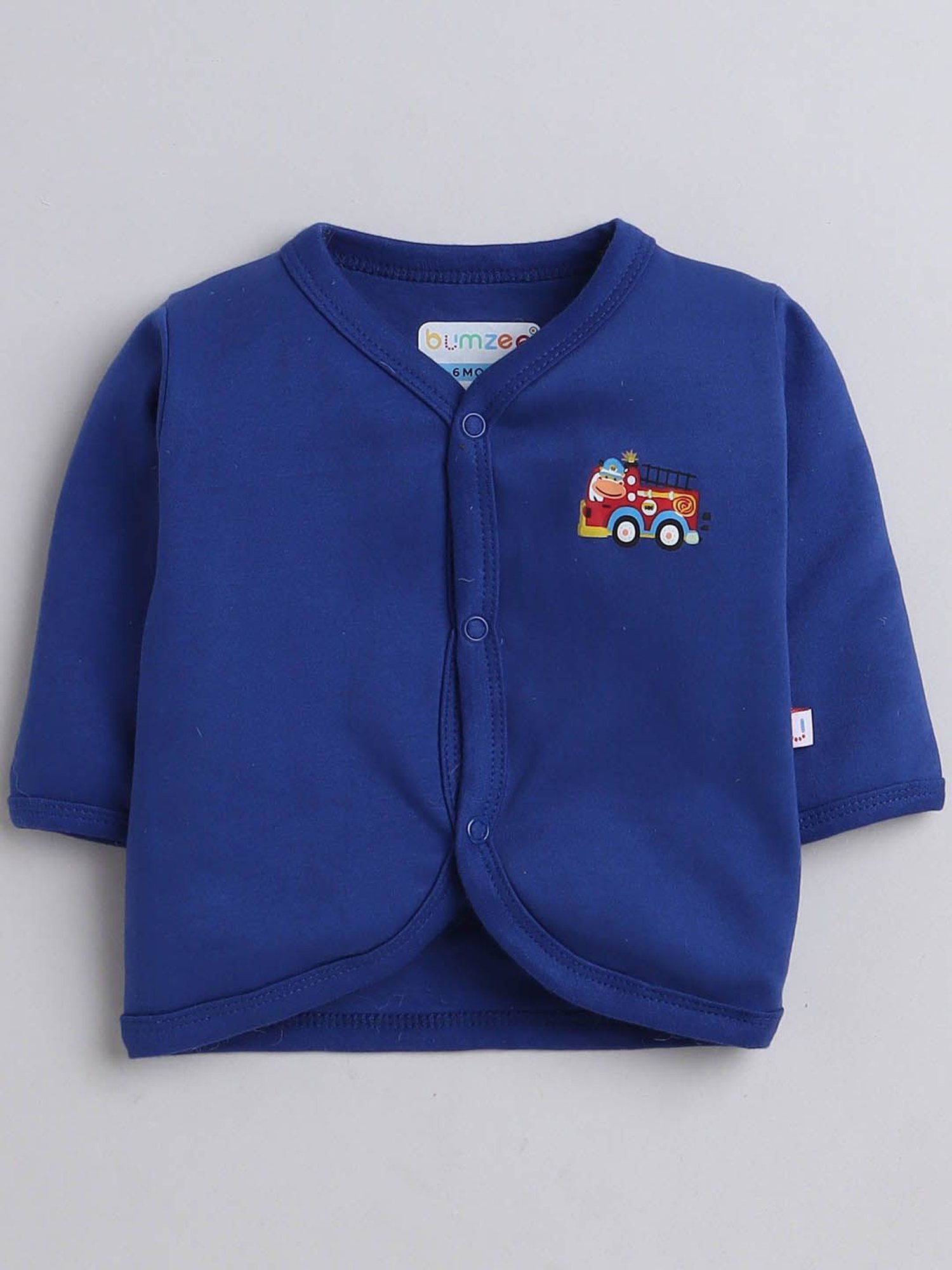 Bumzee Kids Navy & White Printed Full Sleeves T-Shirts (Pack Of 3)