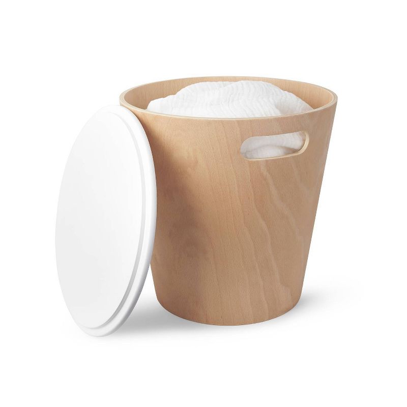 Woodrow Storage Stool Wood - Umbra